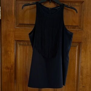 Banana Republic Black Fringe Tank Top